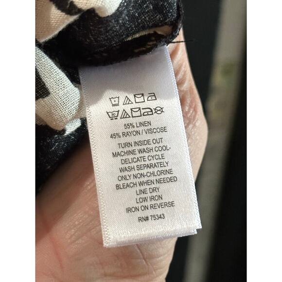 Tahari Abstract Print Stretch Tunic Shirt Dress Size Large - Picture 5 of 6